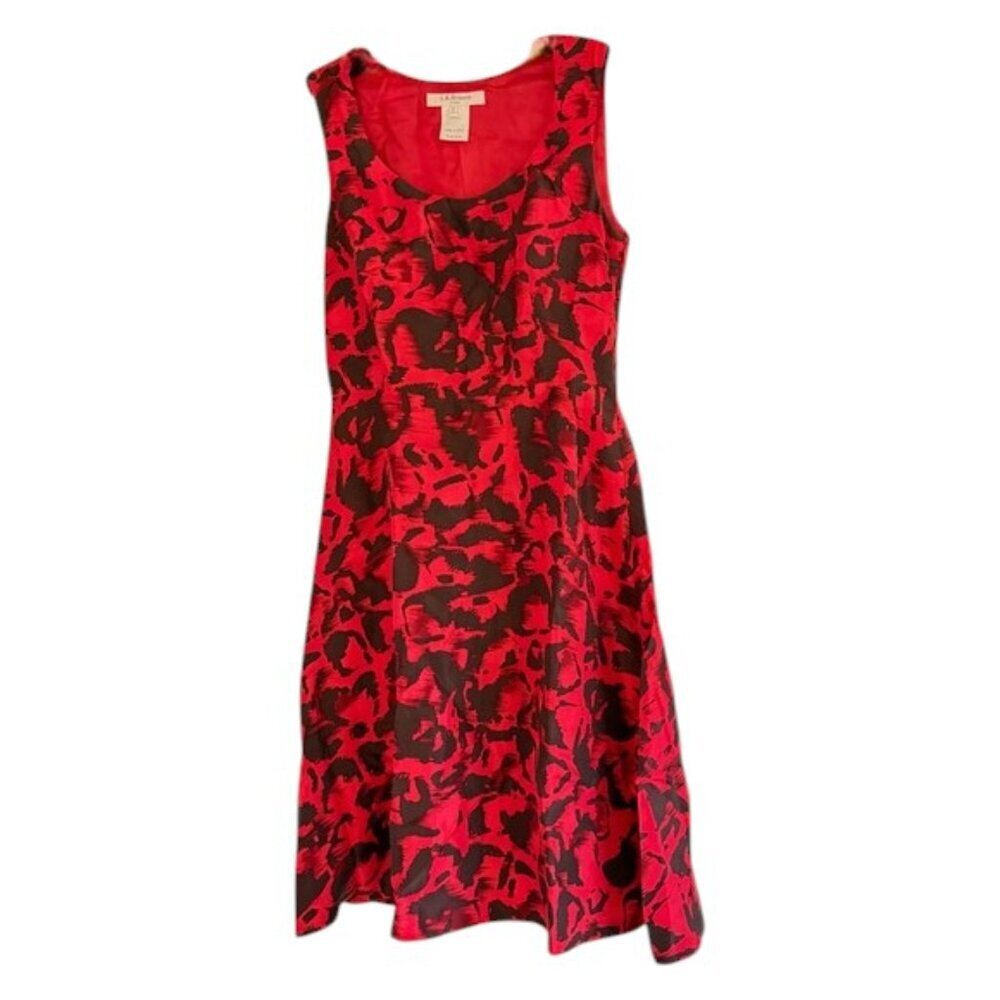 L.K. Bennett Red and Black Dress Size 6 - 41483 - Picture 4 of 11